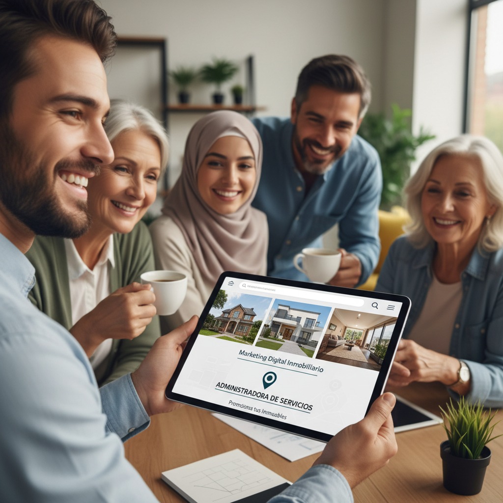 generar una imagen mas cercana a la gente que transmita el servicio de marketing digital para promocionar sus inmuebles, bajo nuestro servicio como administradora de servicios